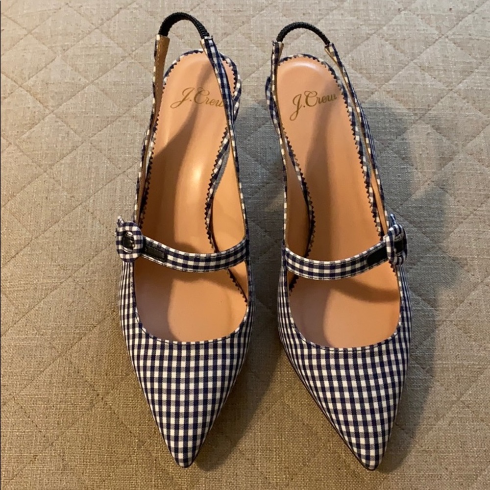 J. Crew gingham shoes.